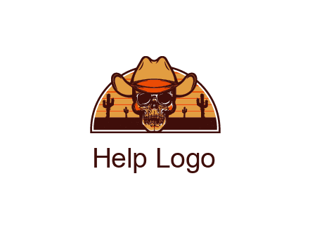 wild west skull logo