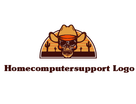 wild west skull logo