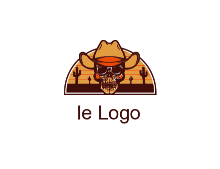 wild west skull logo