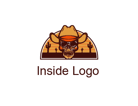 wild west skull logo