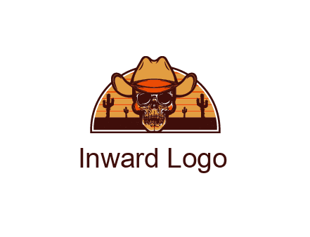 wild west skull logo