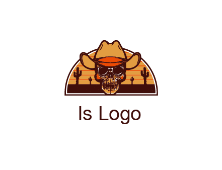wild west skull logo