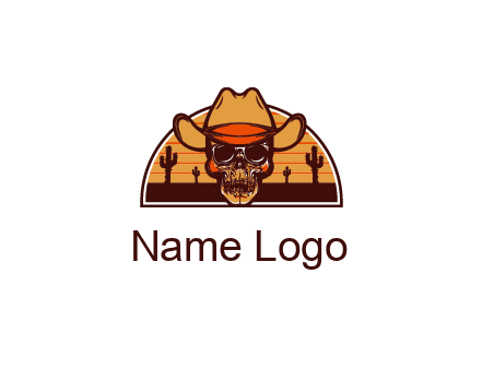 wild west skull logo