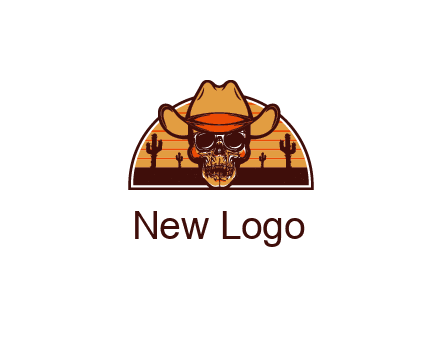 wild west skull logo