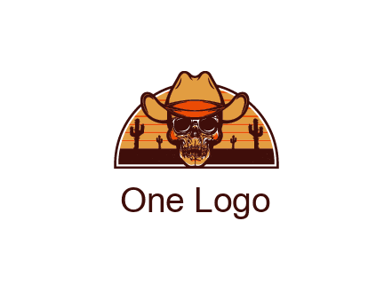 wild west skull logo