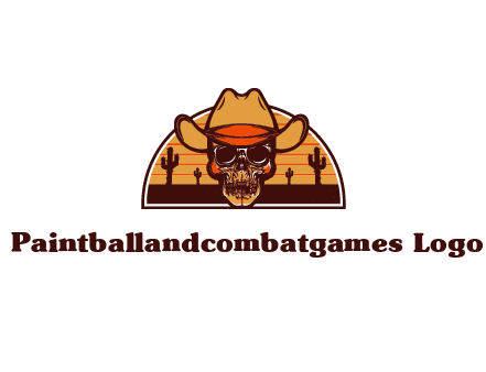wild west skull logo
