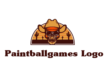 wild west skull logo