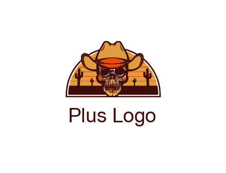 wild west skull logo
