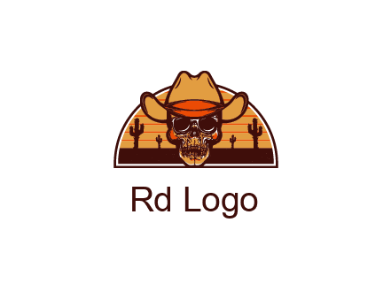 wild west skull logo