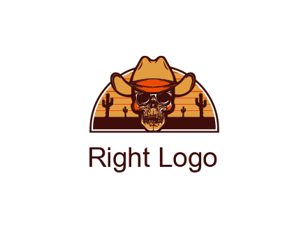 wild west skull logo