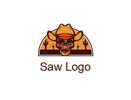wild west skull logo