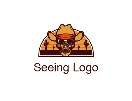 wild west skull logo