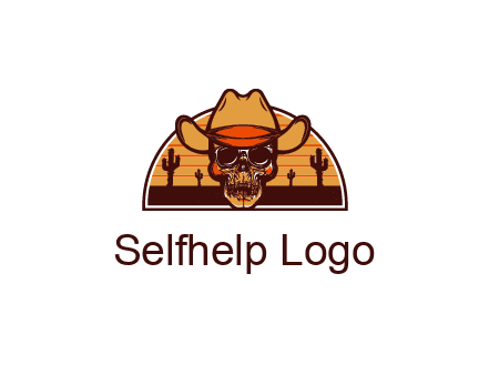 wild west skull logo