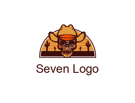 wild west skull logo