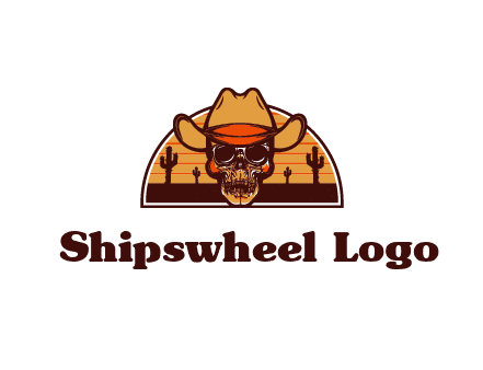 wild west skull logo