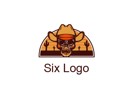 wild west skull logo