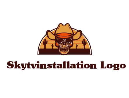 wild west skull logo