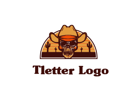 wild west skull logo