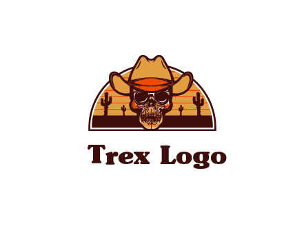 wild west skull logo