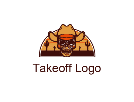 wild west skull logo