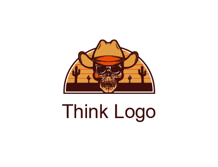 wild west skull logo