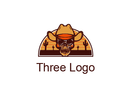 wild west skull logo