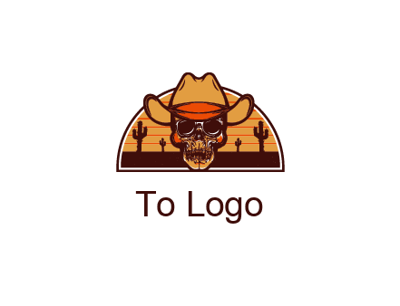 wild west skull logo