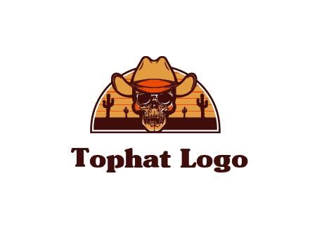 wild west skull logo
