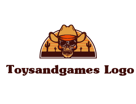 wild west skull logo