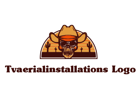 wild west skull logo