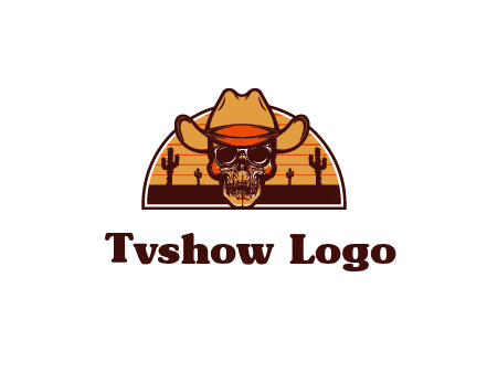 wild west skull logo