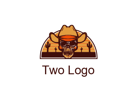 wild west skull logo