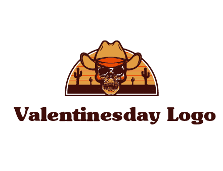 wild west skull logo