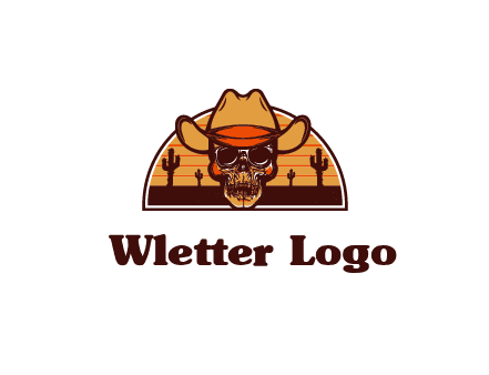wild west skull logo