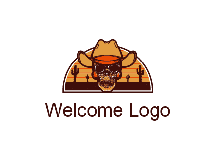 wild west skull logo