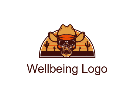 wild west skull logo