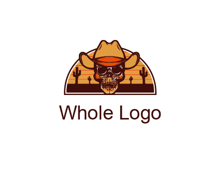 wild west skull logo