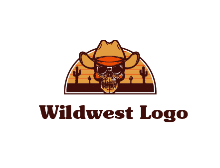 wild west skull logo