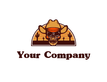 wild west skull logo