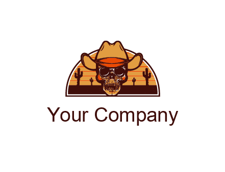 wild west skull logo