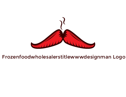 steam rising from red hot chili pepper mustache