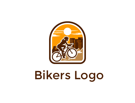 mountain biking logo