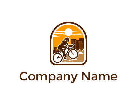 mountain biking logo