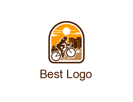 mountain biking logo