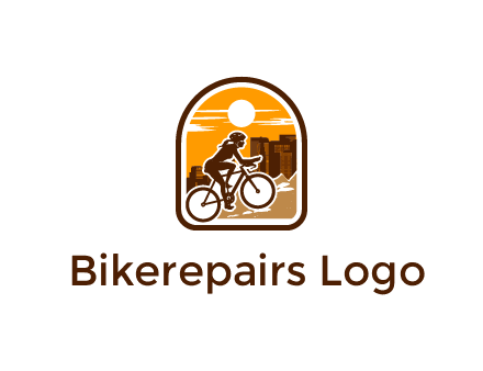 mountain biking logo