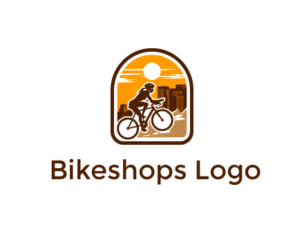 mountain biking logo