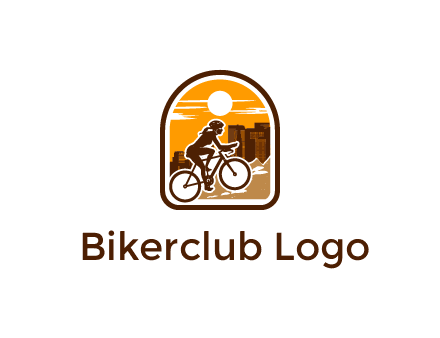 mountain biking logo