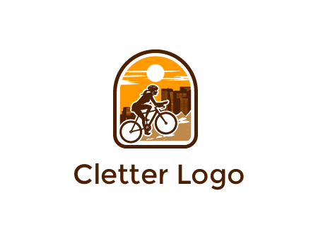mountain biking logo