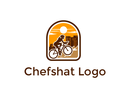 mountain biking logo