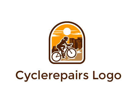 mountain biking logo